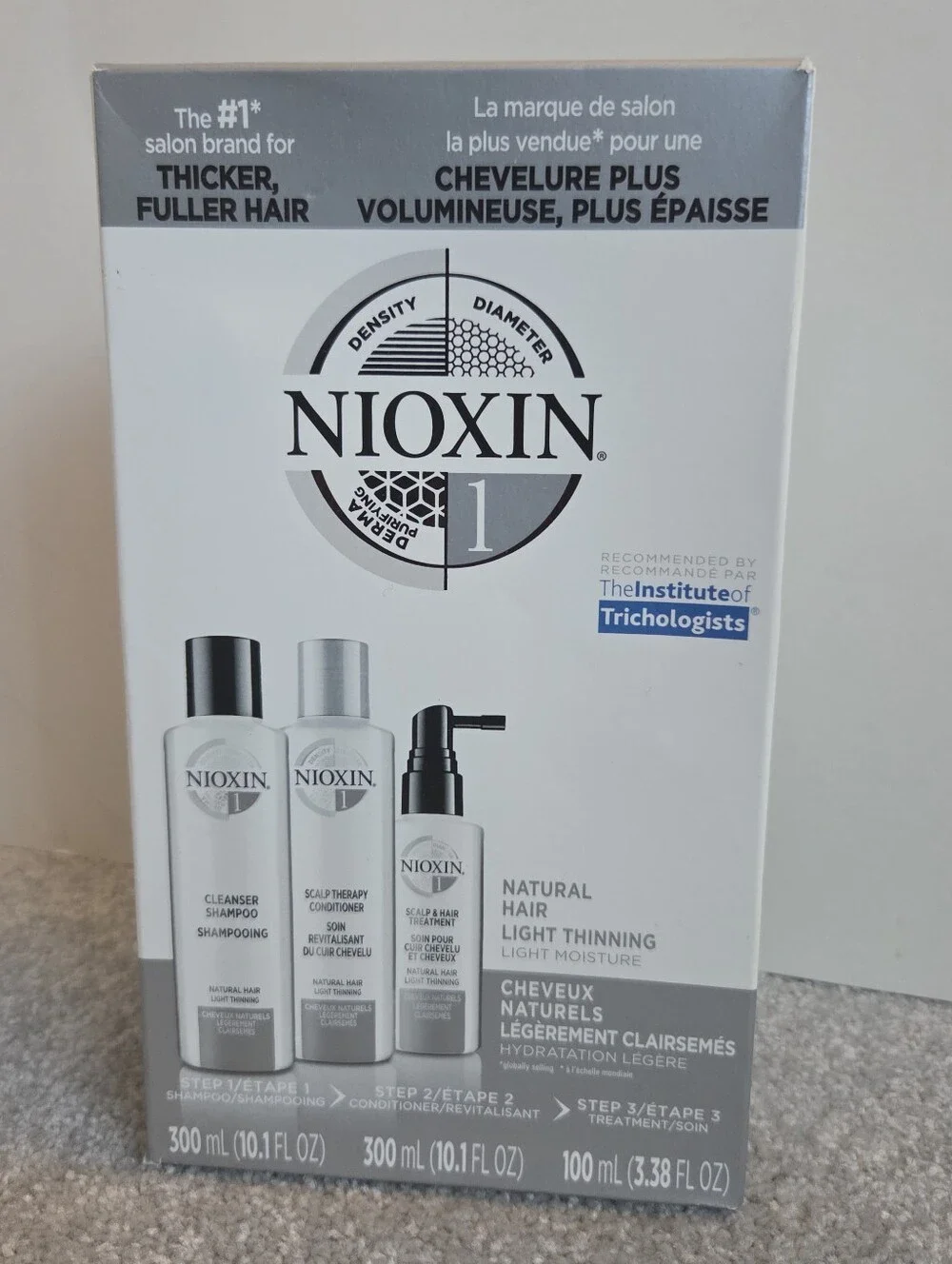 $25 Bundle. NIOXIN System 1 AND 2 Natural Hair Thinning Kits